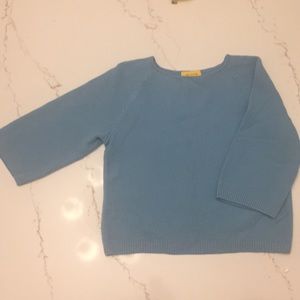 St. John wool 3/4 sleeve sweater Blue Large